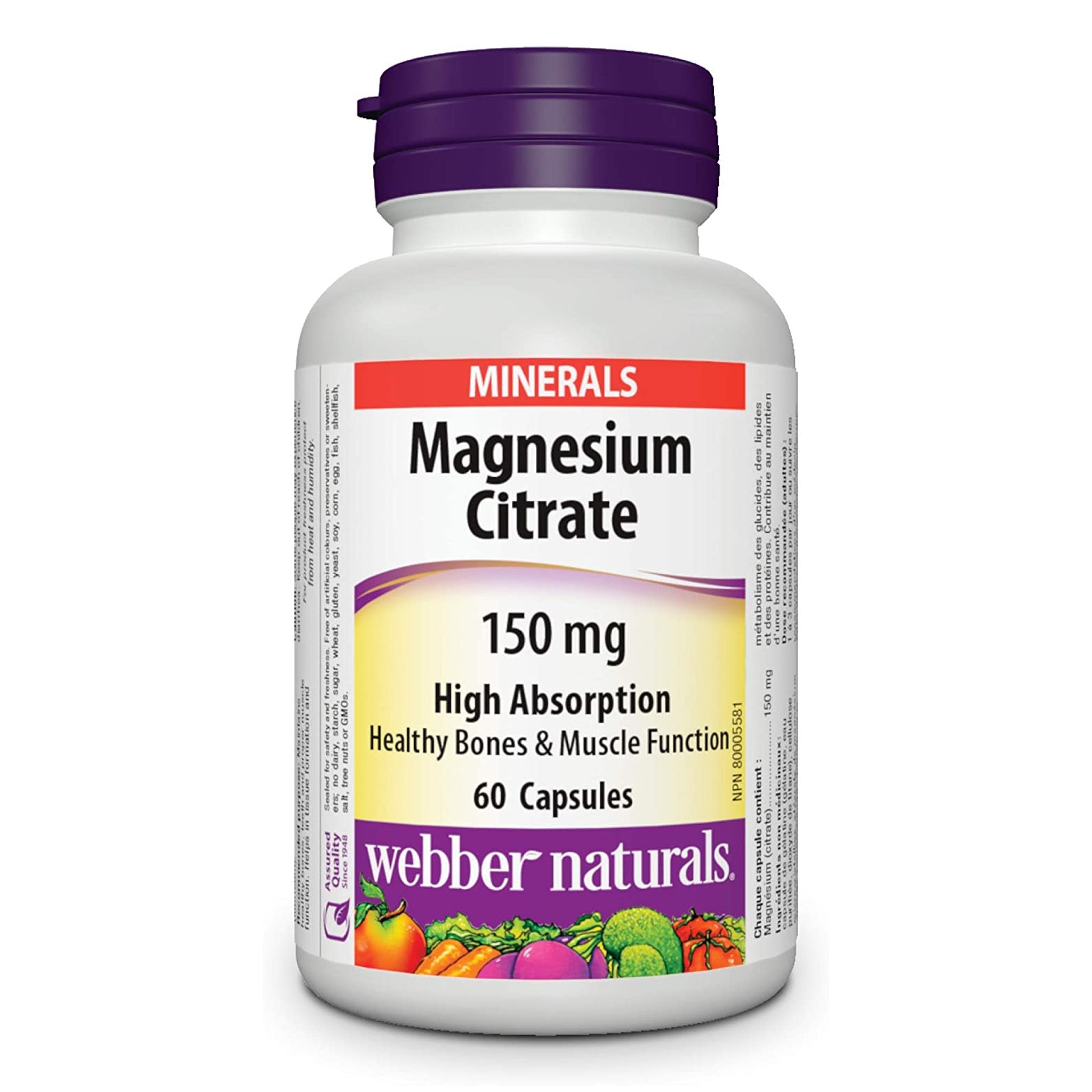 Webber Naturals Magnesium Citrate 150 mg