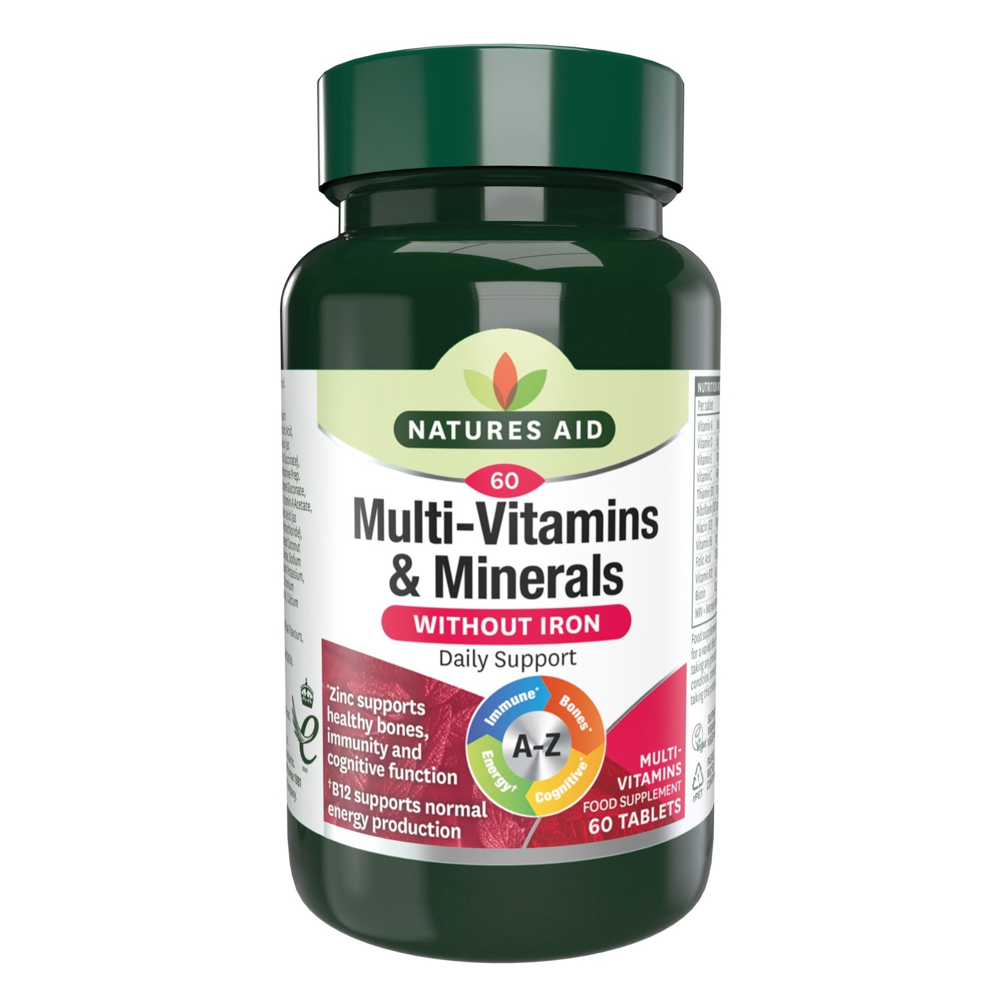 Natures Aid Multivitamin & Minerals Without Iron