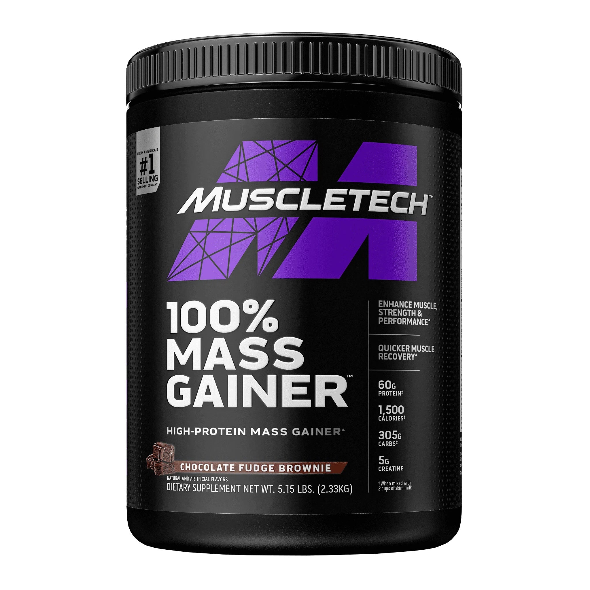 Muscletech Mass Gainer Chocolate Fudge Brownie 5.15 Lbs